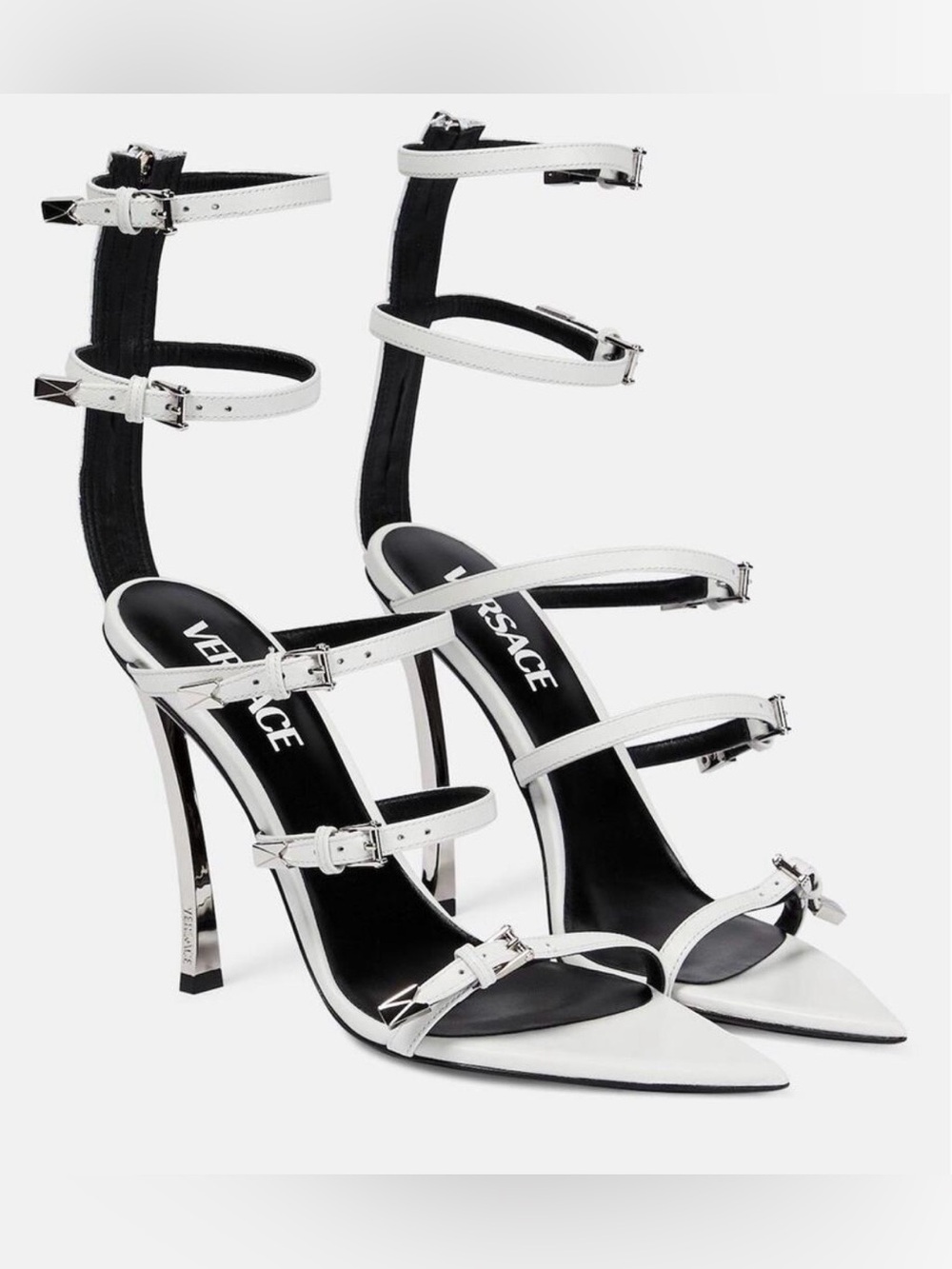 - Versace Pin-Point Leather Sandals BT